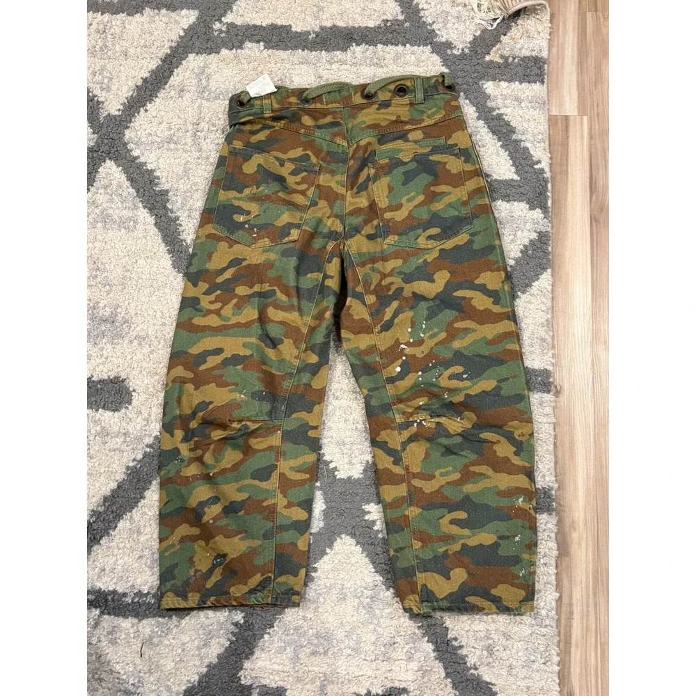 Free People We The Free Moxie Low Slung Barrel Camo Paint Splatter Pants 31 xx